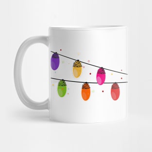 Colorful light bulb Merry Christmas Mug